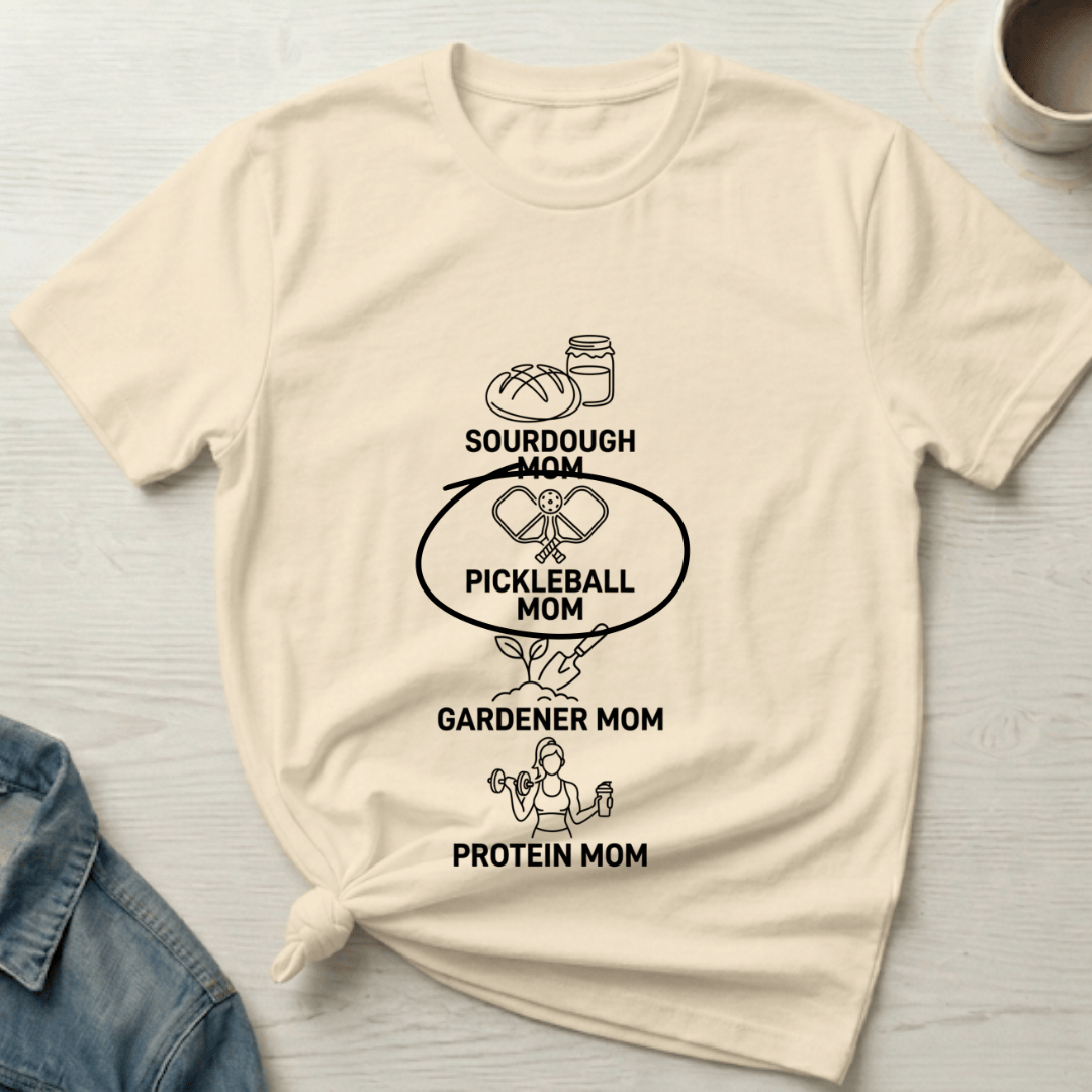 mom life tee that says Pickleball Mom T-Shirt for moms