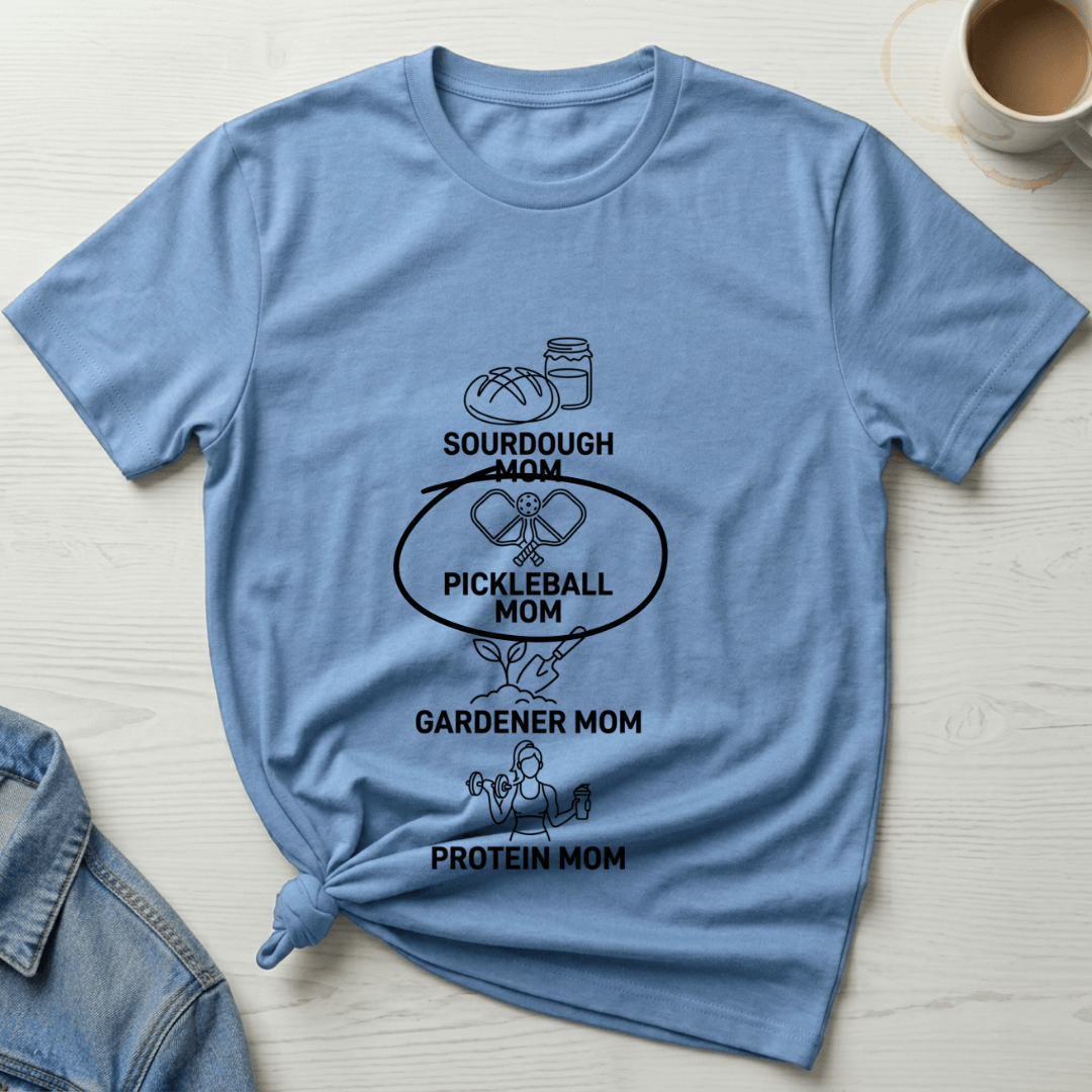 mom life tee that says Pickleball Mom T-Shirt for moms
