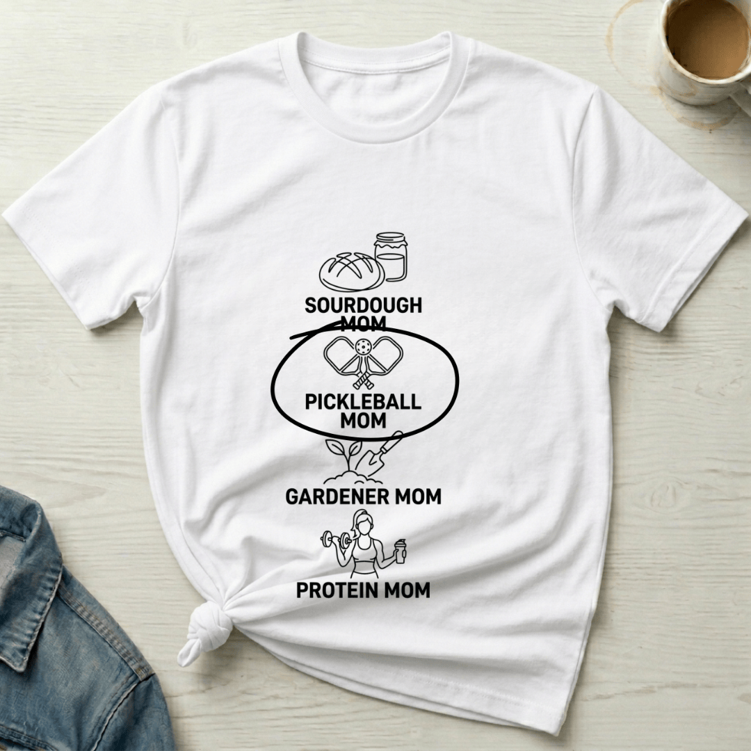 mom life tee that says Pickleball Mom T-Shirt for moms