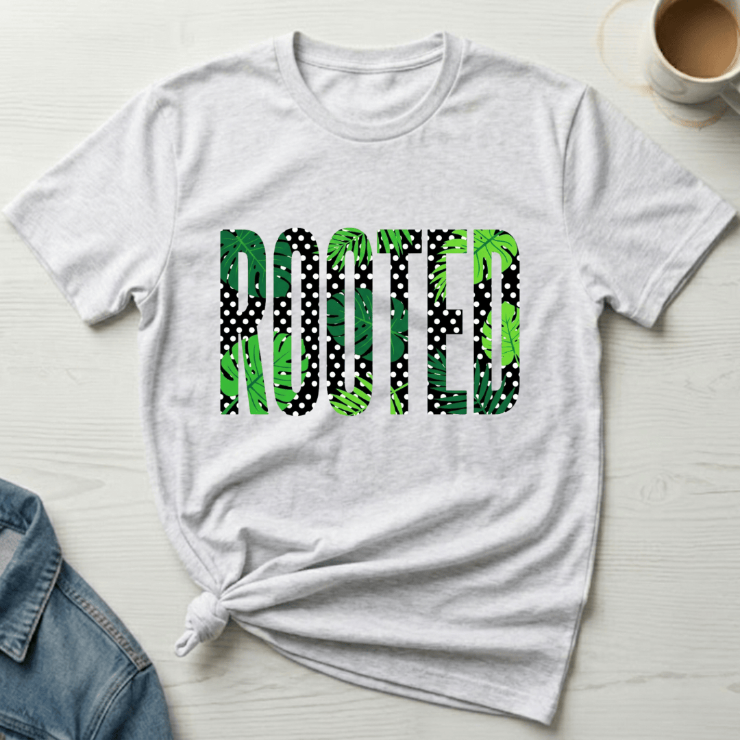 mom life tee that says Rooted Mom T-Shirt for moms