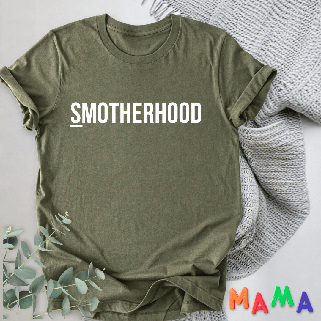 mom life tee that says Smotherhood Cute Mom T-Shirt for moms