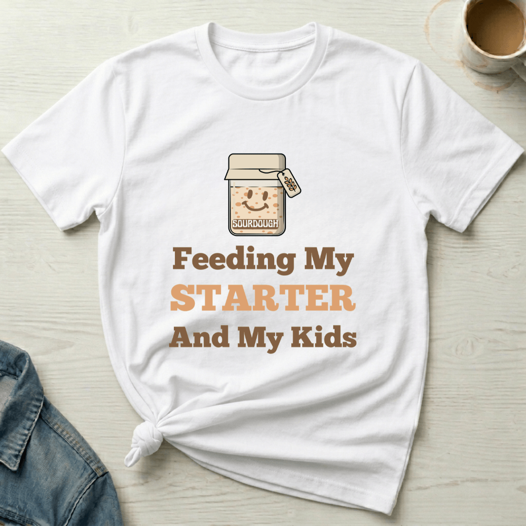 mom life tee that says Sourdough Mom T-Shirt for moms