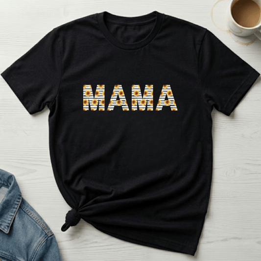 mom life tee that says Sunflower Mama Mom T-Shirt for moms