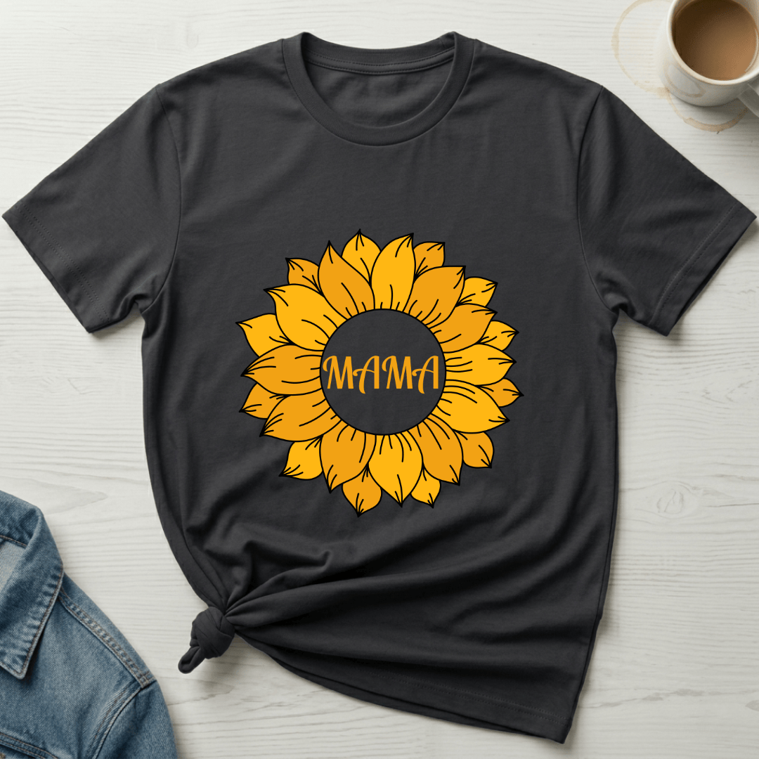 mom life tee that says Sunflower Mom T-Shirt for moms