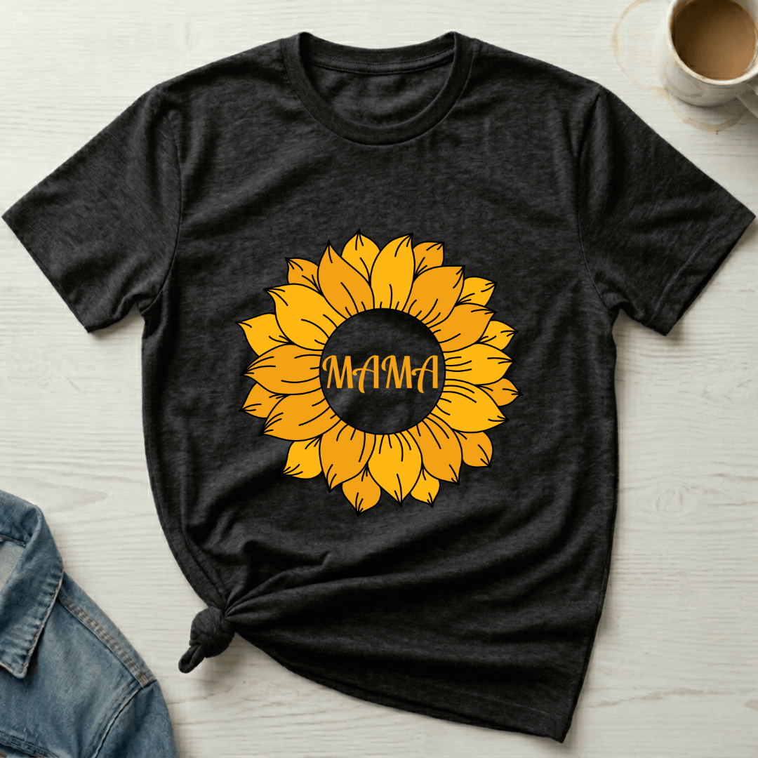 mom life tee that says Sunflower Mom T-Shirt for moms