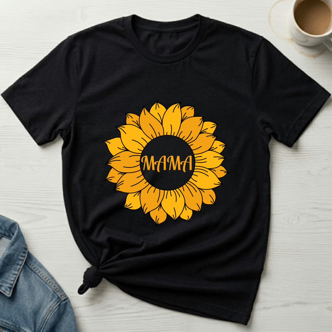 mom life tee that says Sunflower Mom T-Shirt for moms