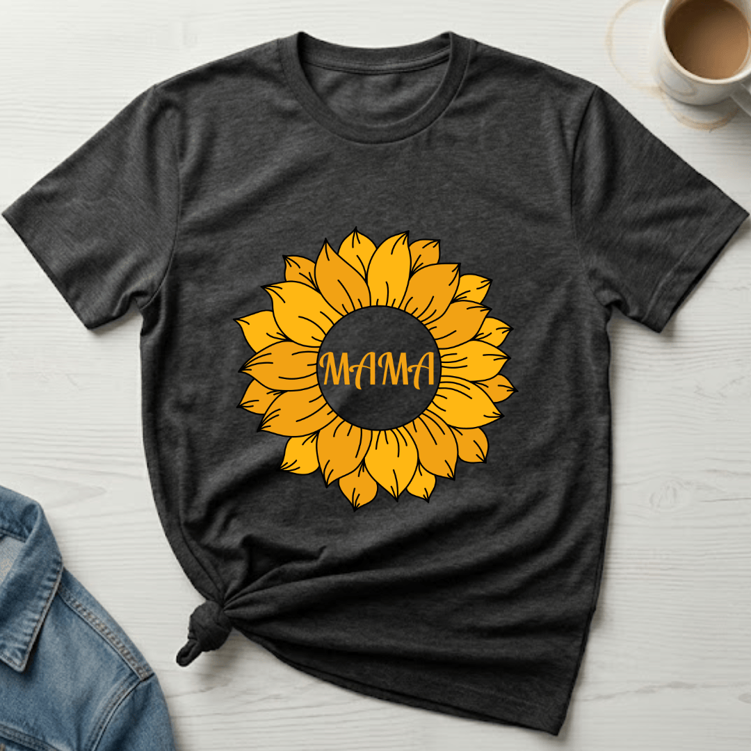 mom life tee that says Sunflower Mom T-Shirt for moms