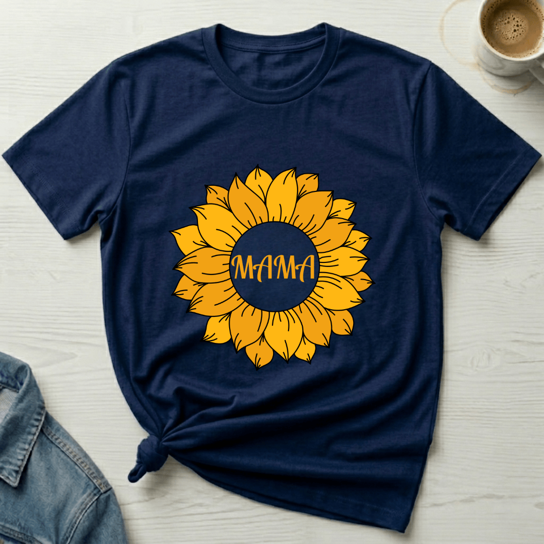 mom life tee that says Sunflower Mom T-Shirt for moms