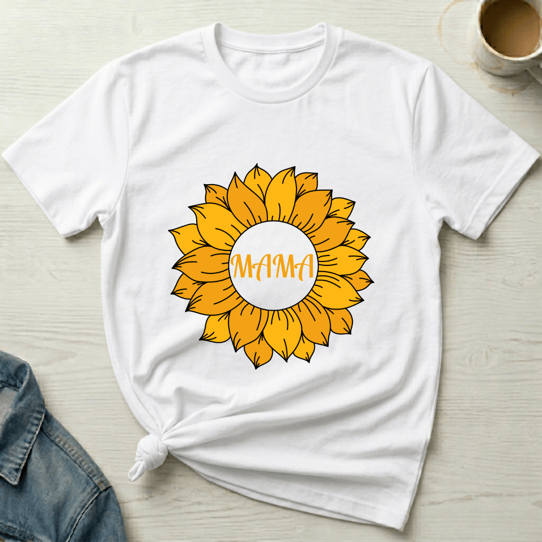 mom life tee that says Sunflower Mom T-Shirt for moms