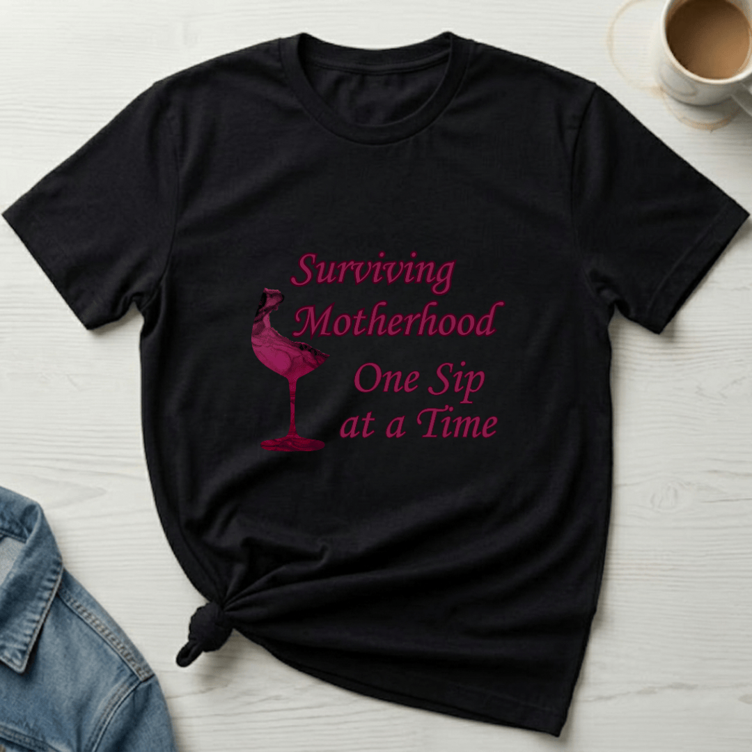 mom life tee that says Surviving Mom T-Shirt for moms