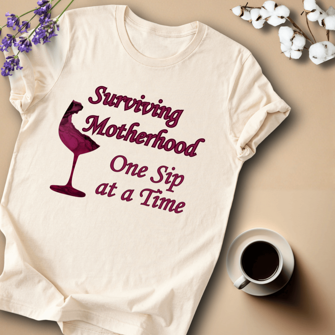 mom life tee that says Surviving Mom T-Shirt for moms