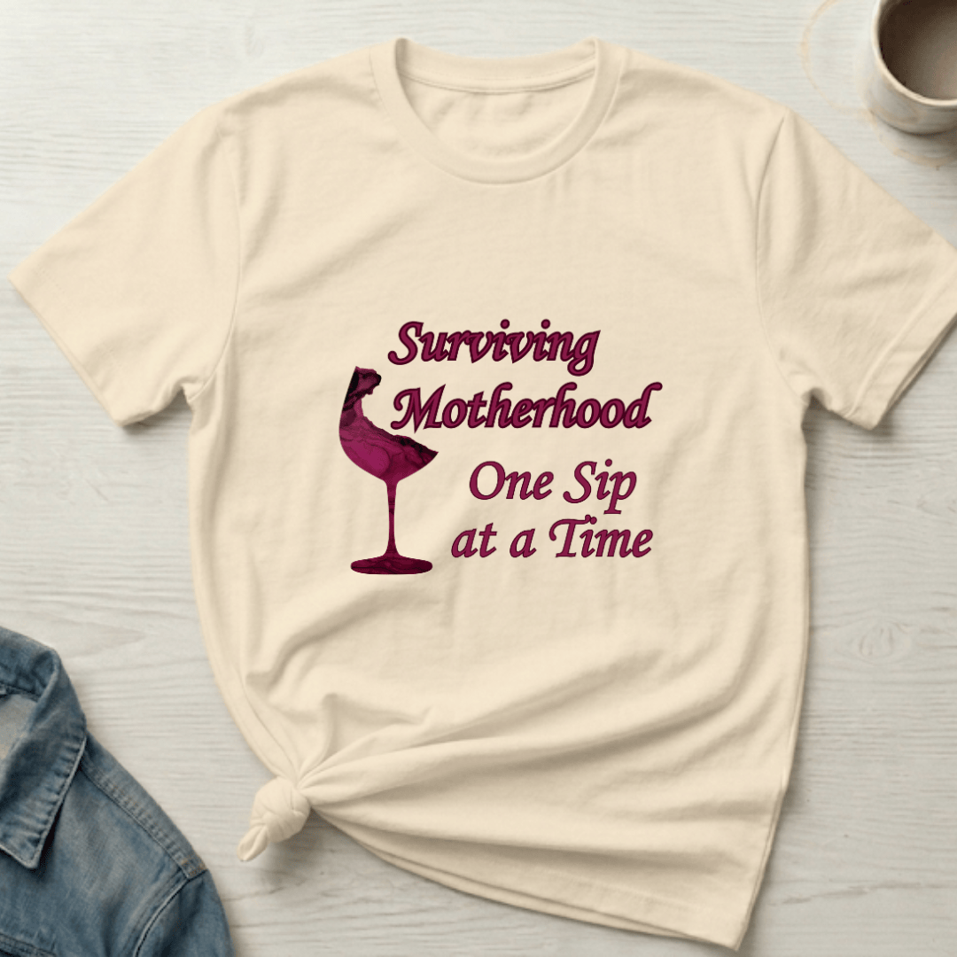 mom life tee that says Surviving Mom T-Shirt for moms
