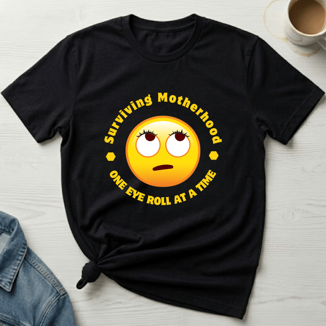mom life tee that says Surviving Motherhood Sarcastic Mom T-Shirt for moms