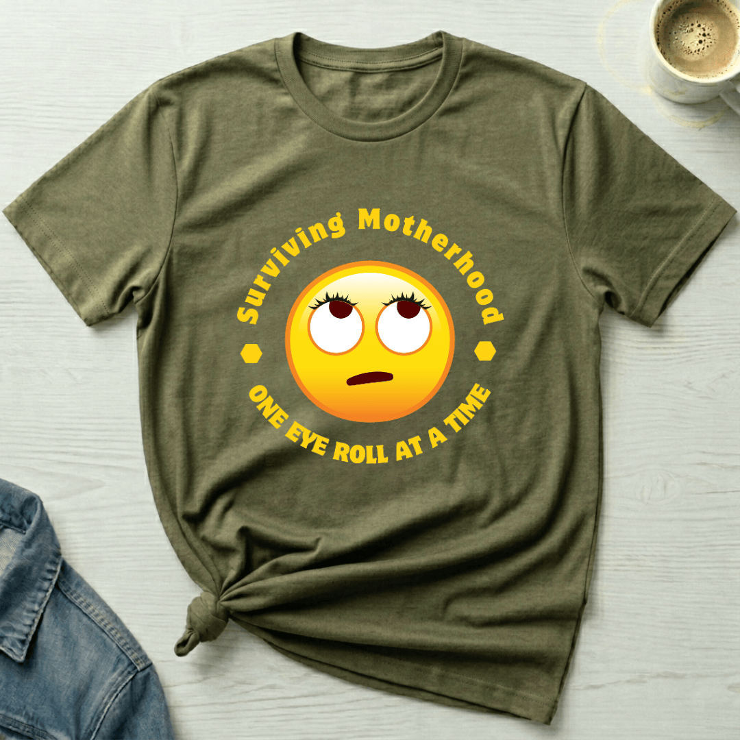 mom life tee that says Surviving Motherhood Sarcastic Mom T-Shirt for moms