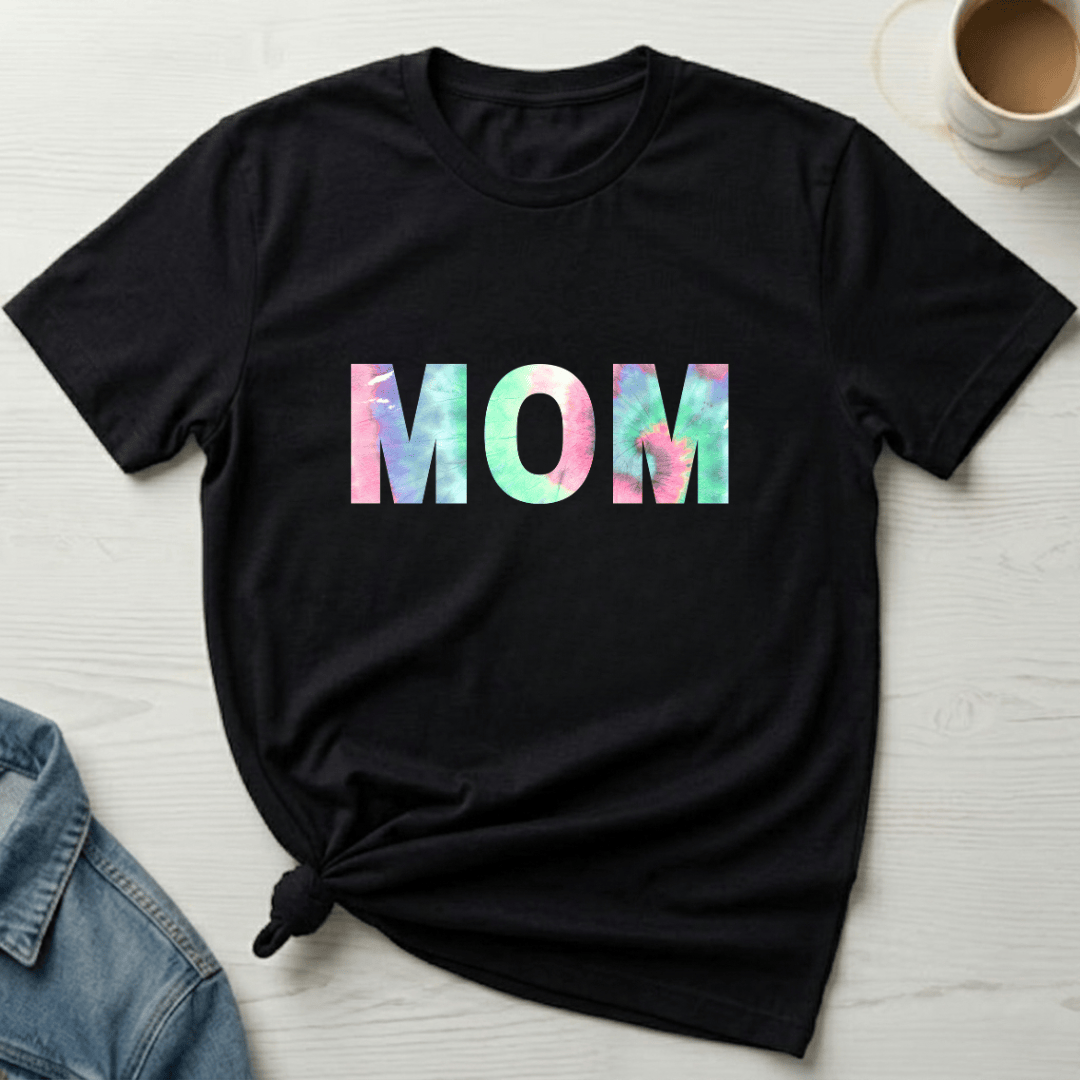 mom life tee that says Tie Dye Mom T-Shirt for moms